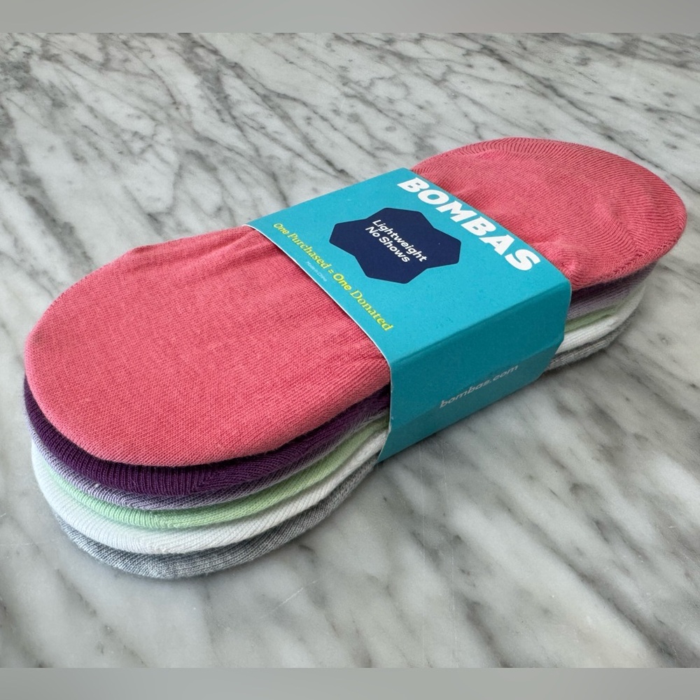 Bombas, Lightweight No Show Socks, 6-Pack, Medium 8 - 10.5
